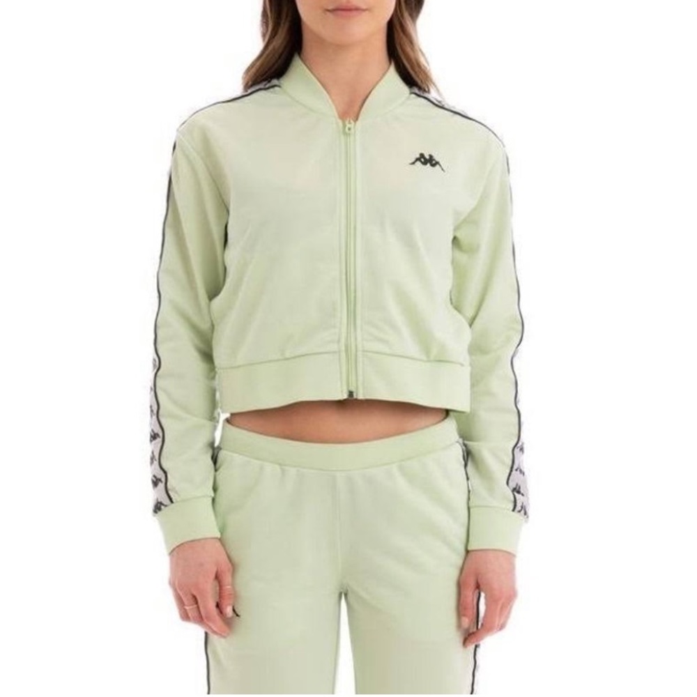 Cropped Kappa Zip Up Jacket Tracksuit